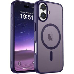 Dark Purple I-phone 17 Pro Max Case Compatible Mag Safe Matte Shockproof